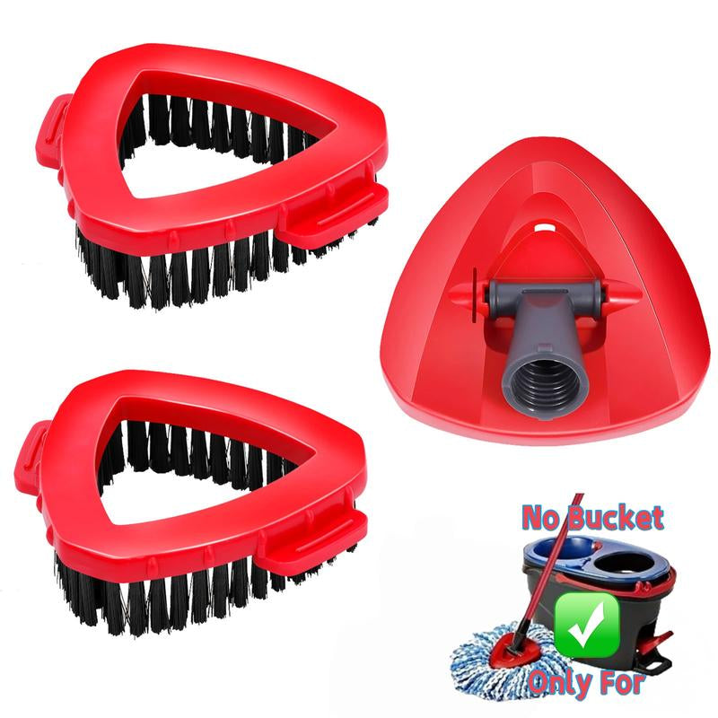 Spin Mop Head Replacement & Shower Floor Scrubber,Compatible with Ocedar Rinseclean 2 Tank Mop System,Microfiber Mop Refill Heads for Cleaning All Hard-Surfaced Floor