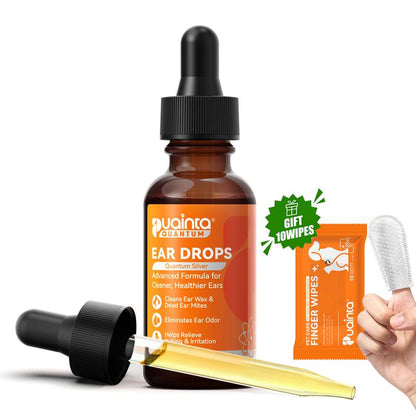 Puainta Dog Ear Cleaner Drops Vet Recommended - Quantum Silver for Itching, Irritation & Wax Build-Up, Made in USA, 1Oz