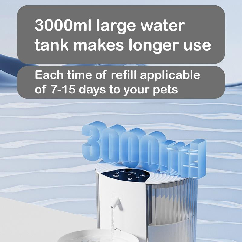 Smart Self-Refill Pet Water Fountain, Stainless Steel Bowl, 2025 New Arrival,Automatic Pet Water Dispenser, Pet Feeding Supplies for Small Dogs&Cats, Kitten Drinking Fountain, Dog&Cat Accessories, Cat Stuff, Cozyvibes Petlife.