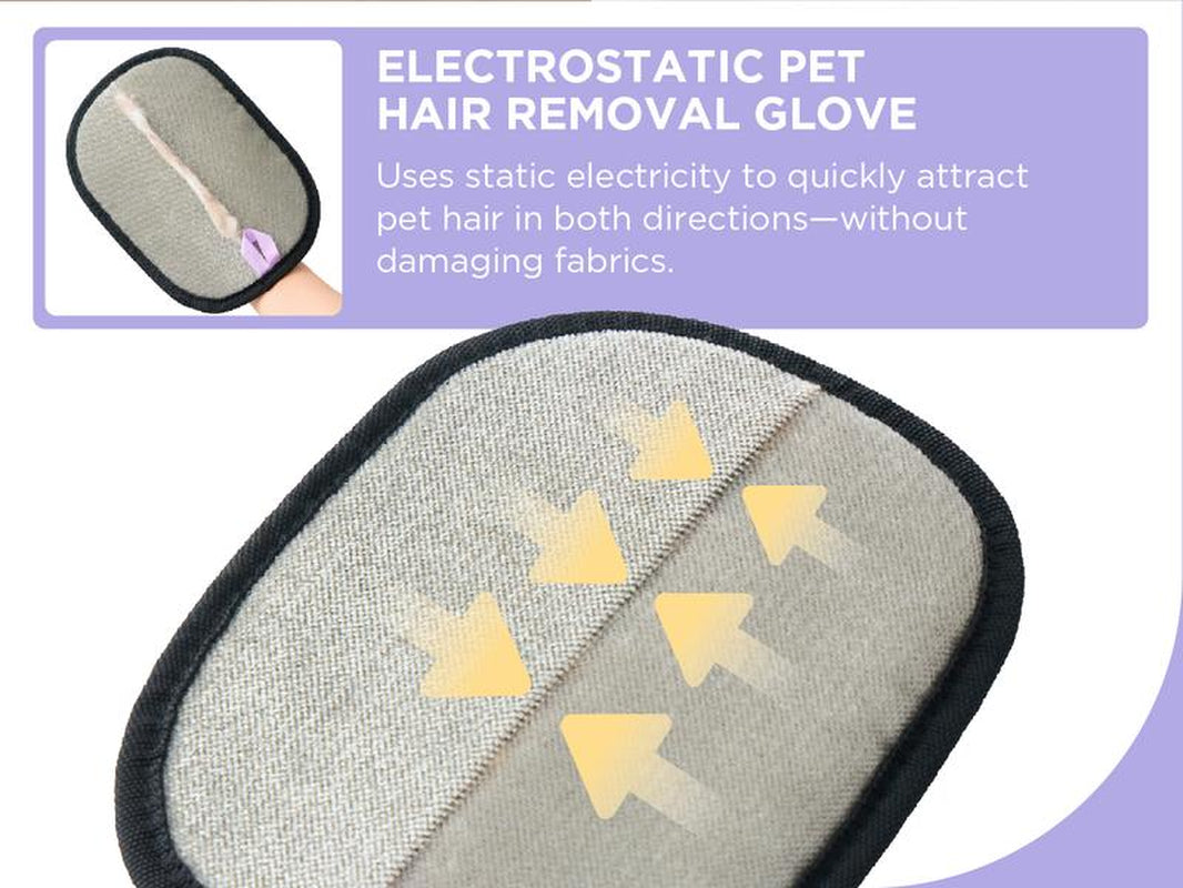 Lesure Pet Hair Remover Glove Electrostatic Removal for Dog & Cat Reusable for Carpet Couch Clothing Furniture One-Hand Hair Removal Machine Washable Travel-Friendly Multi-Surface Use, Tiktokshopblackfriday Choice
