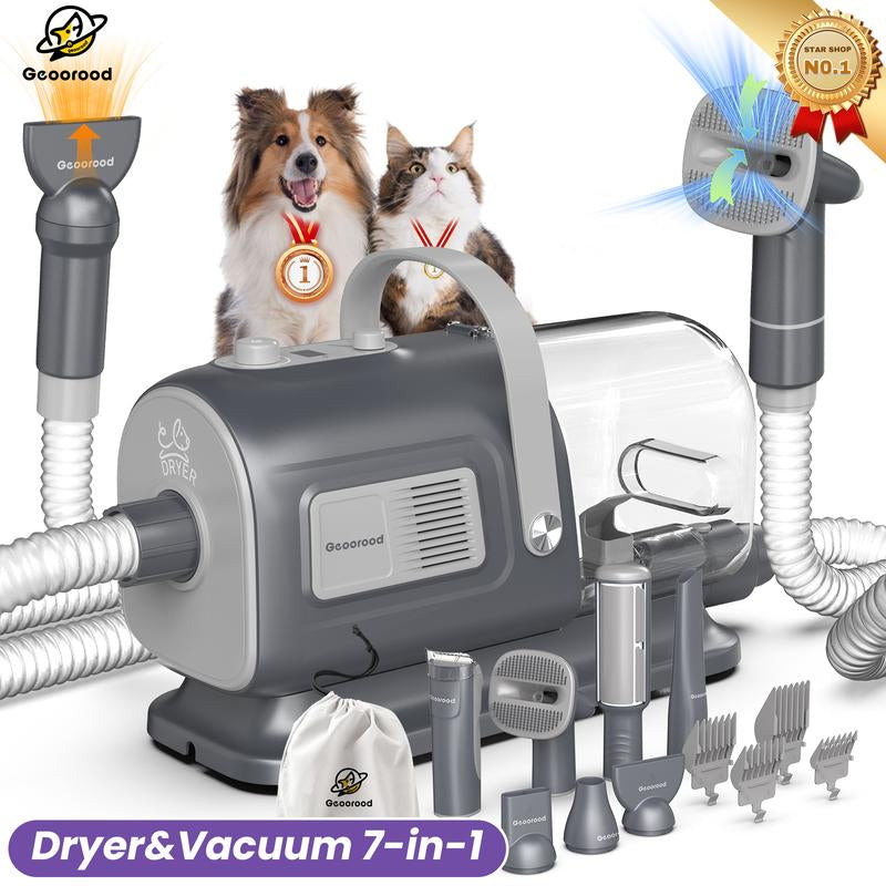 Holiday Haul - Geoorood Dog Grooming All-In-One Kit with Vacuum Brush 2.5L Large Pog, Stainless Steel Blades Lightweight Design 13Kpa Suction Force Portable Cleaning Set #Tiktokshopholidayhaul