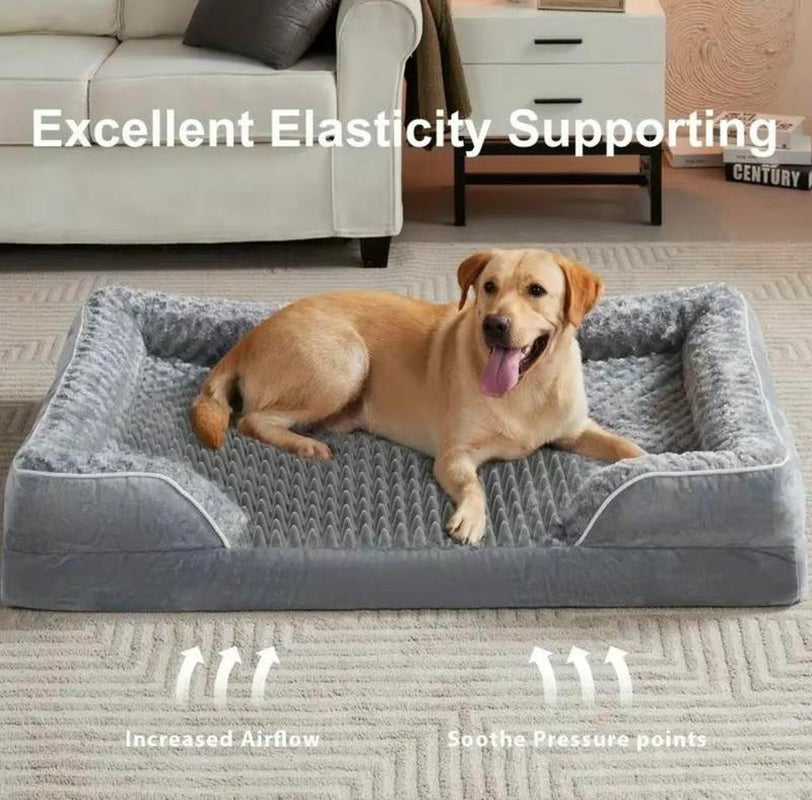 Large Dog Beds Washable Orthopedic Self Warming Bed Sofa Bed with Waterproof Lining Non Slip Bottom for Pet Sleeping Comfortable and Durable Xl/42X30X6.5Inch