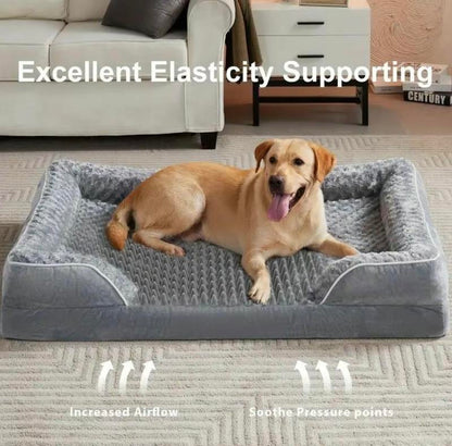 Large Dog Beds Washable Orthopedic Self Warming Bed Sofa Bed with Waterproof Lining Non Slip Bottom for Pet Sleeping Comfortable and Durable Xl/42X30X6.5Inch