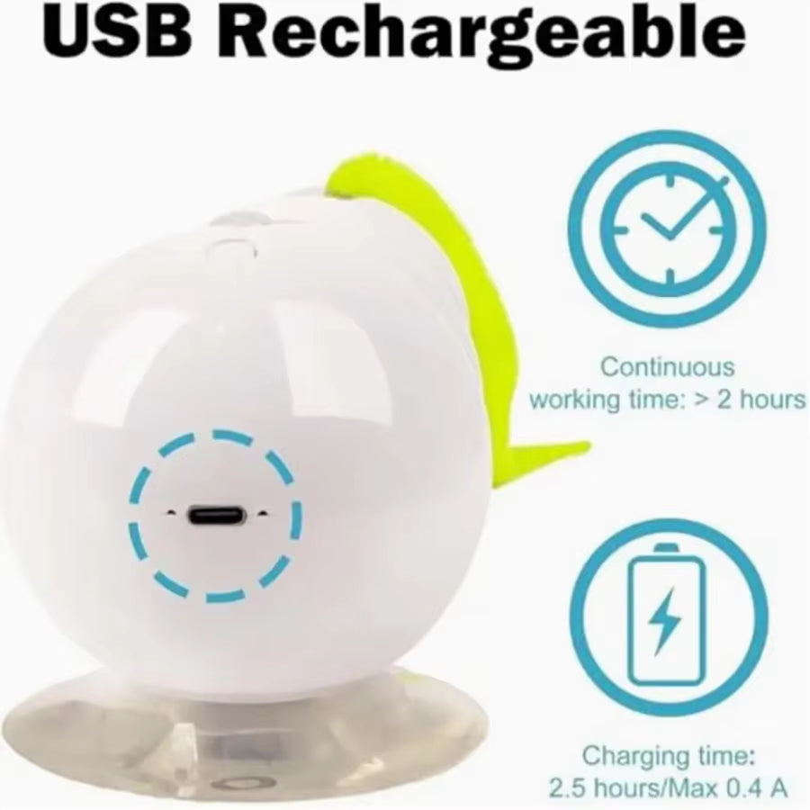 Caterpillar Pet Cat, Caterpillar Toy, Electric Self-Entertainment and Boredom Relief Device, Suction Cup Interactive Smart Pet C