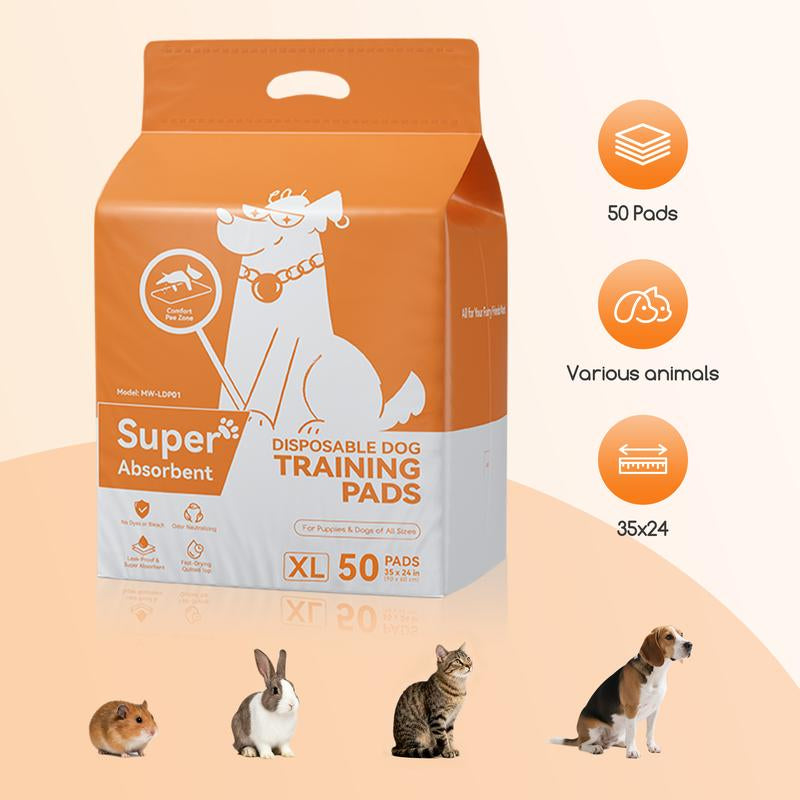 Meowant Puppy Pads, Large Dog Pee Pads, 6-Layer Super Absorbent & Quick-Dry Leak-Proof Disposable Pee Potty Training Pads for Dogs and Cats