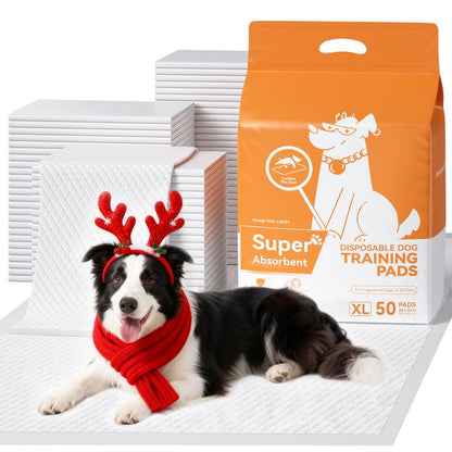 Meowant Puppy Pads, Large Dog Pee Pads, 6-Layer Super Absorbent & Quick-Dry Leak-Proof Disposable Pee Potty Training Pads for Dogs and Cats