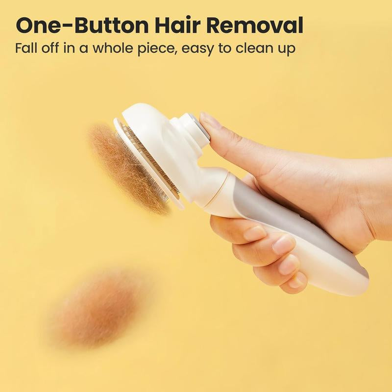 Potaroma 3 in 1 Dog Cat Grooming Brush, Double-Sided Deshedding - Dematting Undercoat Rake and Pin Brush for Long and Short Haired Dogs Cats, Shedding Comb Pet Hair Deshedder, Grey White