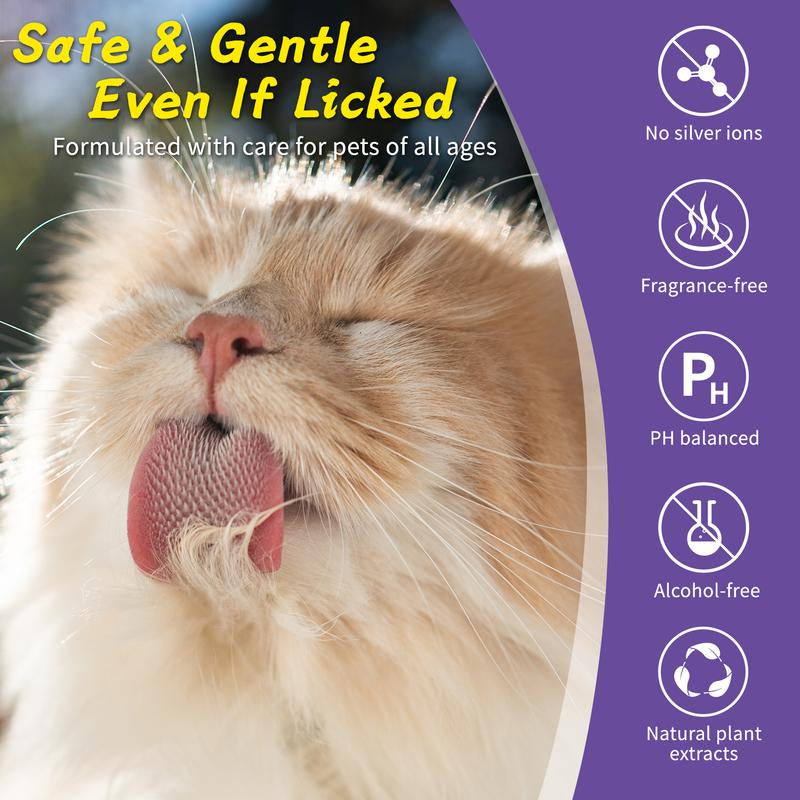 Pawbubble Pet Cleaning Glove Wipes for Dogs & Cats, Hypoallergenic Deodorizing Disposable Bathing Wipes,No-Rinse Grooming Wipes, Extra Thick,Perfect for Pet Dry Cleaning,Daily Care and Travel,6 Pcs