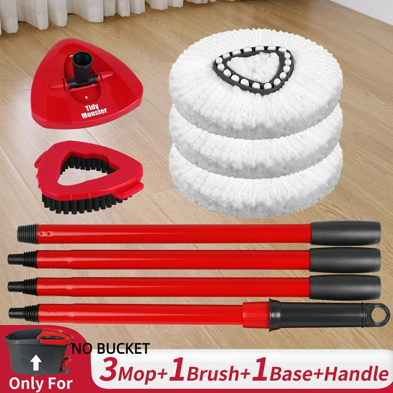 Mop Head & Scrub Brush Refill for O-Cedar Easywring 1 Tank System Only. Bucket & Handle NOT Included. Perfect Suitable Cleaners Pack Cleaning