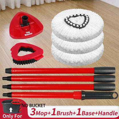 Mop Head & Scrub Brush Refill for O-Cedar Easywring 1 Tank System Only. Bucket & Handle NOT Included. Perfect Suitable Cleaners Pack Cleaning