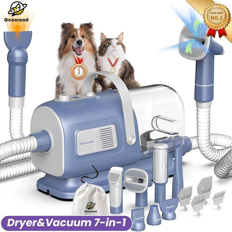 Holiday Haul - Geoorood Dog Grooming All-In-One Kit with Vacuum Brush 2.5L Large Pog, Stainless Steel Blades Lightweight Design 13Kpa Suction Force Portable Cleaning Set #Tiktokshopholidayhaul