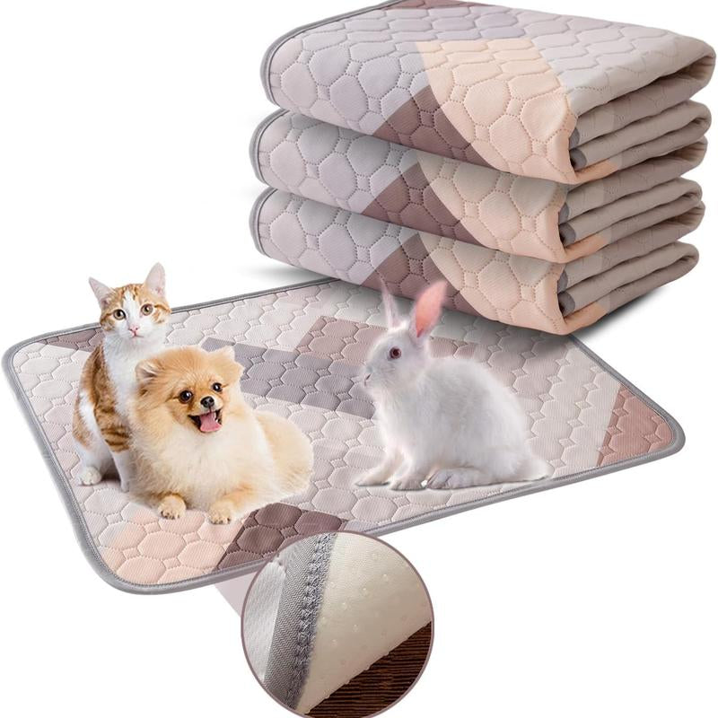 Washable Puppy Pads for Dog, 2 Packs 34"X36" / 18"X23" Small Pet Playpen Rugs and Mats Washable Litter Mats Easy Clean for Cats Rabbits Guniea Pigs Geometry Washable Reusable Dog Pee Pads Pet Training Pads Non Slip Mat Rug Highly Absorbent Flower
