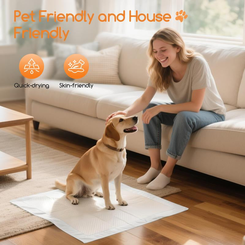 Meowant Puppy Pads, Large Dog Pee Pads, 6-Layer Super Absorbent & Quick-Dry Leak-Proof Disposable Pee Potty Training Pads for Dogs and Cats