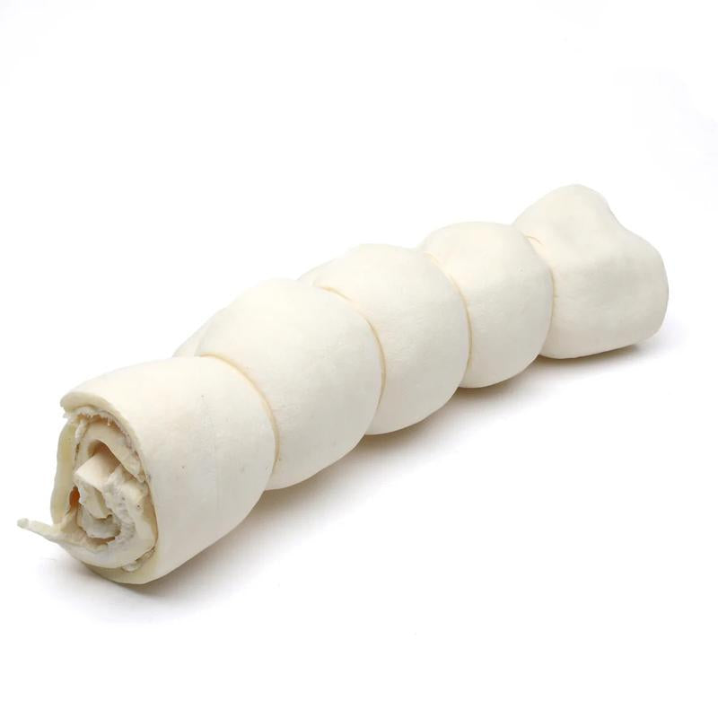 9-12" Beef Collagen Cheek Rolls (3 Pack) 100% Natural and Extra-Thick - Single-Ingredient - Long-Lasting for Big Dogs and Aggressive Chewers