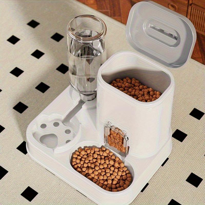 Automatic Cat Dog Water Dispenser Integrated Bowl, Automatic Water Feeder, 0.26-2.64 Gallon Capacity, No Battery Needed, Modern Design, Easy Clean