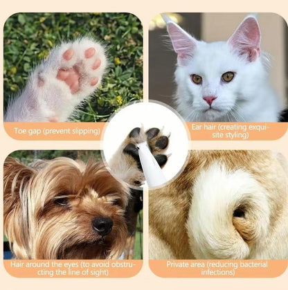 Pet Trimmer for Dogs and Cats Waterproof Shaver with LED Light 18Mm Widen Blade Multifunctional Clippers for Paws Eyes Ears Face Rump USB Rechargeable Grooming Accessories