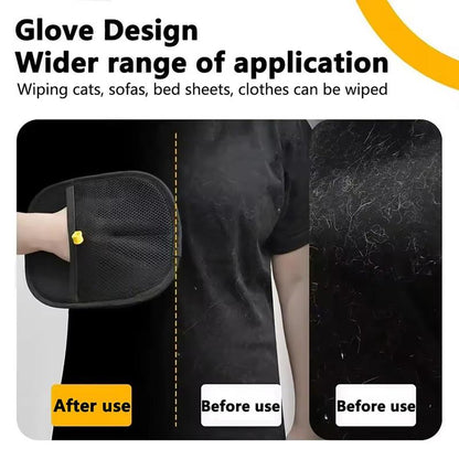 [Use Horizontally] Pet Hair Remover Glove, Electrostatic Removal Gloves for Pet Hair, Pet Hair Remover Gloves for Dog & Cat, Reusable Pet Hair Remover Glove for Carpet, Couch, Clothing, Furniture（Need to Be Used Horizontally）