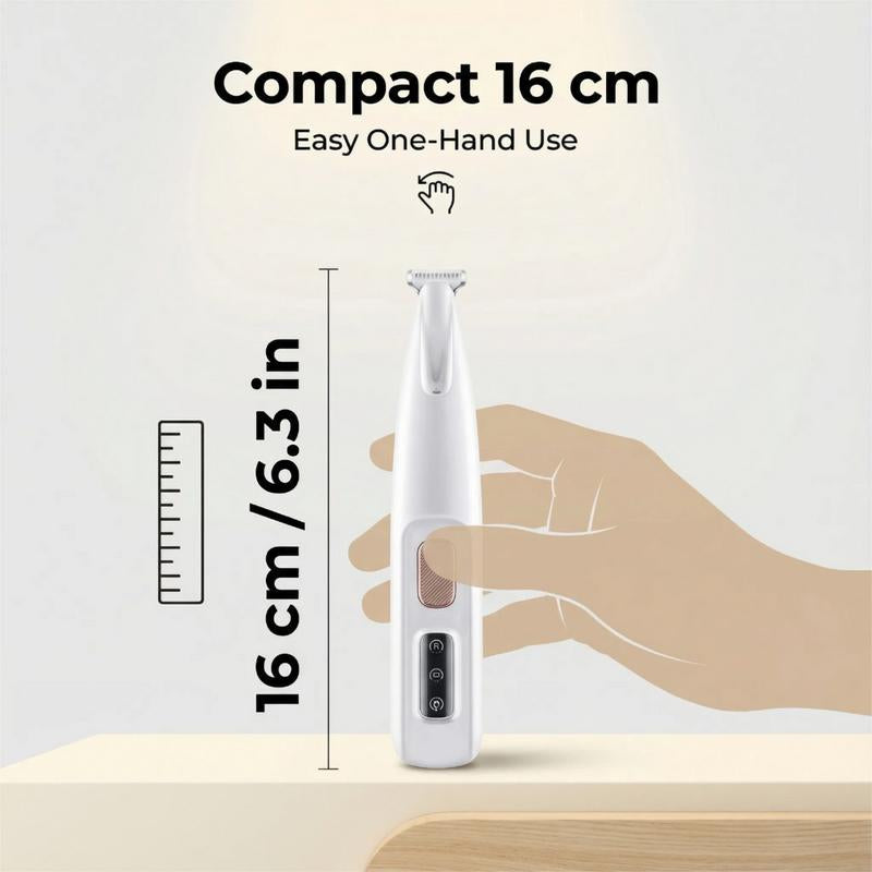 Pet Hair Trimmer, Multifunctional Pet Hair Trimmer Waterproof Rechargeable Shaver with LED Light for Paws Eyes Ears Face Buttocks for Small Dogs and Cats，50Db Quiet Shave Pet Pumpkin