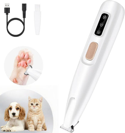 Pet Hair Trimmer, Multifunctional Pet Hair Trimmer Waterproof Rechargeable Shaver with LED Light for Paws Eyes Ears Face Buttocks for Small Dogs and Cats，50Db Quiet Shave Pet Pumpkin