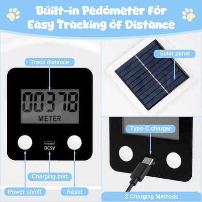 41-Inch Large Exercise Wheel for Cats, Super Silent Plastic Cat Running Wheel with Removable Soft Carpet Track & Built-In Counter, Supports up to 45 Lbs for Large Breed Cats, Ideal for Multi-Cat Use