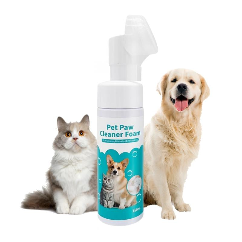 Pet Paw Cleaner for Dogs and Cats No Rinse Foaming Cleanser Gentle Hypoallergenic Ph Balanced Safe for All Pet Sizes