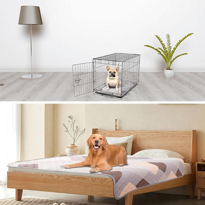 Washable Puppy Pads for Dog, 2 Packs 34"X36" / 18"X23" Small Pet Playpen Rugs and Mats Washable Litter Mats Easy Clean for Cats Rabbits Guniea Pigs Geometry Washable Reusable Dog Pee Pads Pet Training Pads Non Slip Mat Rug Highly Absorbent Flower