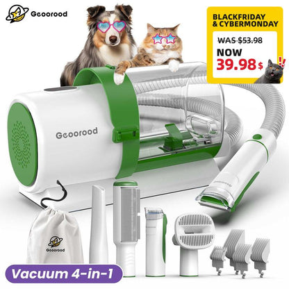 Holiday Haul - Geoorood Dog Grooming All-In-One Kit with Vacuum Brush 2.5L Large Pog, Stainless Steel Blades Lightweight Design 13Kpa Suction Force Portable Cleaning Set #Tiktokshopholidayhaul