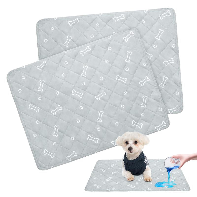 2Pcs Washable Pee Pads for Dogs - Super Absorbent Waterproof Reusable Puppy Pads Training Mats with Anti-Slip Bottom for Potty, Crate, Kennel, Playpen, Bed & Sofa, Pet Supplies