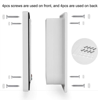 Extra Large Cat Door (Outer Size 11"X9.8"), Weatherproof, White, ABS Material, 4-Way Locking Flap for Cats & Dogs up to 25.54 Lbs