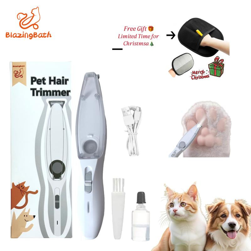 [Bb]Cordless Silent Dog Clipper with Shaving & Suction Functions, Rechargeable Pet Hair Trimmer Kit, Pet Paw Trimmer, Small Grooming Scissors for Dogs and Cats, Pet Grooming Tools, Low-Noise Pet Hair Clipper