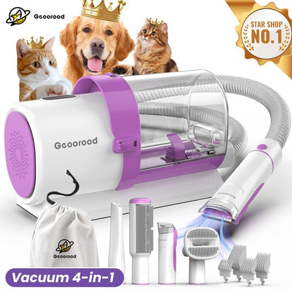 Holiday Haul - Geoorood Dog Grooming All-In-One Kit with Vacuum Brush 2.5L Large Pog, Stainless Steel Blades Lightweight Design 13Kpa Suction Force Portable Cleaning Set #Tiktokshopholidayhaul