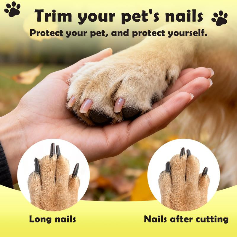 Meonlala 2-In-1 Pet Nail Clipper and Grinder with LED Light Ultra-Quiet Electric Trimmer Rechargeable for Dogs & Cats of All Sizes