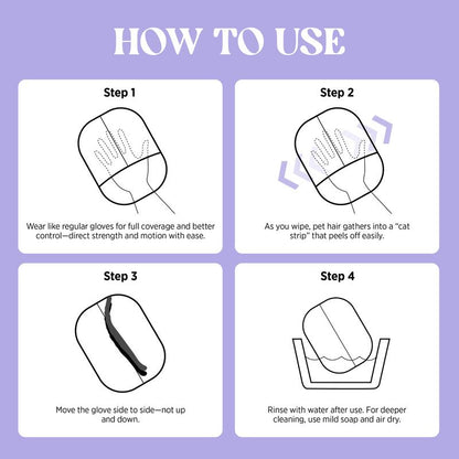 Lesure Pet Hair Remover Glove Electrostatic Removal for Dog & Cat Reusable for Carpet Couch Clothing Furniture One-Hand Hair Removal Machine Washable Travel-Friendly Multi-Surface Use, Tiktokshopblackfriday Choice