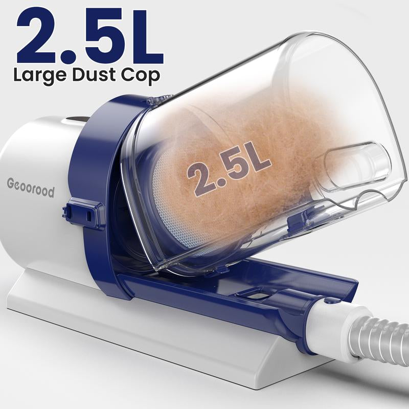 Holiday Haul - Geoorood Dog Grooming All-In-One Kit with Vacuum Brush 2.5L Large Pog, Stainless Steel Blades Lightweight Design 13Kpa Suction Force Portable Cleaning Set #Tiktokshopholidayhaul