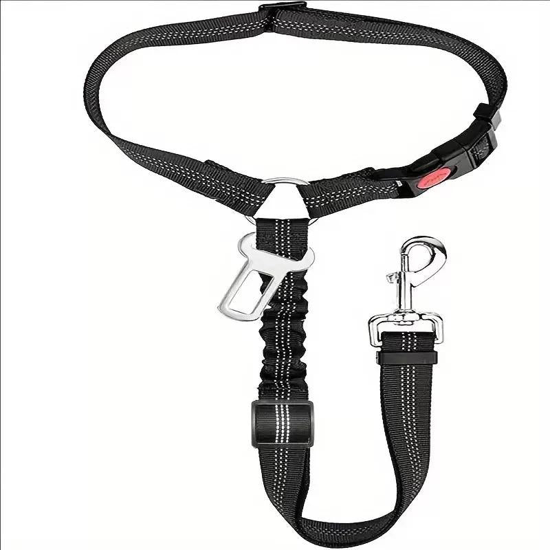 Car Seat Belt Dog Leash, Length Adjustable Pet Safety Leash, Car Safety Leash, Dog Traction Rope, Car Interior Accessories