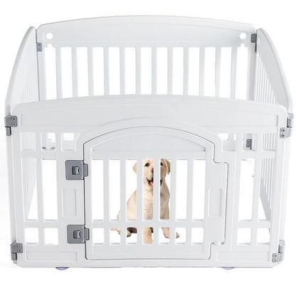 Dog Playpen Safe & 4/6-Panel Secure Indoor/Outdoor Pet Fence | Folding & Portable | Ideal for Small to Medium Dogs | Easy to Clean