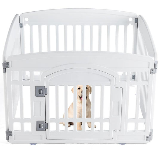 Dog Playpen Safe & 4/6-Panel Secure Indoor/Outdoor Pet Fence | Folding & Portable | Ideal for Small to Medium Dogs | Easy to Clean