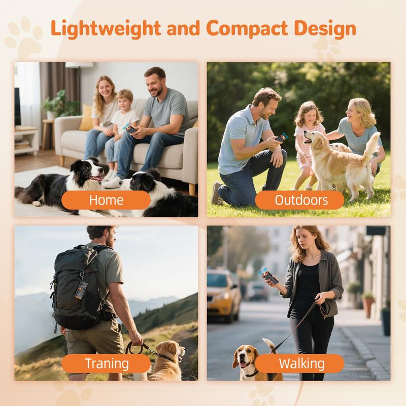 Golipal Ultrasonic Dog Training Device with LED Flashlight & HD Display – USB Rechargeable Obedience Aid and Positive Behavior Correction Tool for Dogs