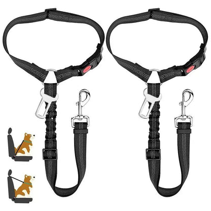 Car Seat Belt Dog Leash, Length Adjustable Pet Safety Leash, Car Safety Leash, Dog Traction Rope, Car Interior Accessories