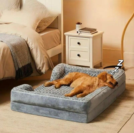 Large Dog Beds Washable Orthopedic Self Warming Bed Sofa Bed with Waterproof Lining Non Slip Bottom for Pet Sleeping Comfortable and Durable Xl/42X30X6.5Inch