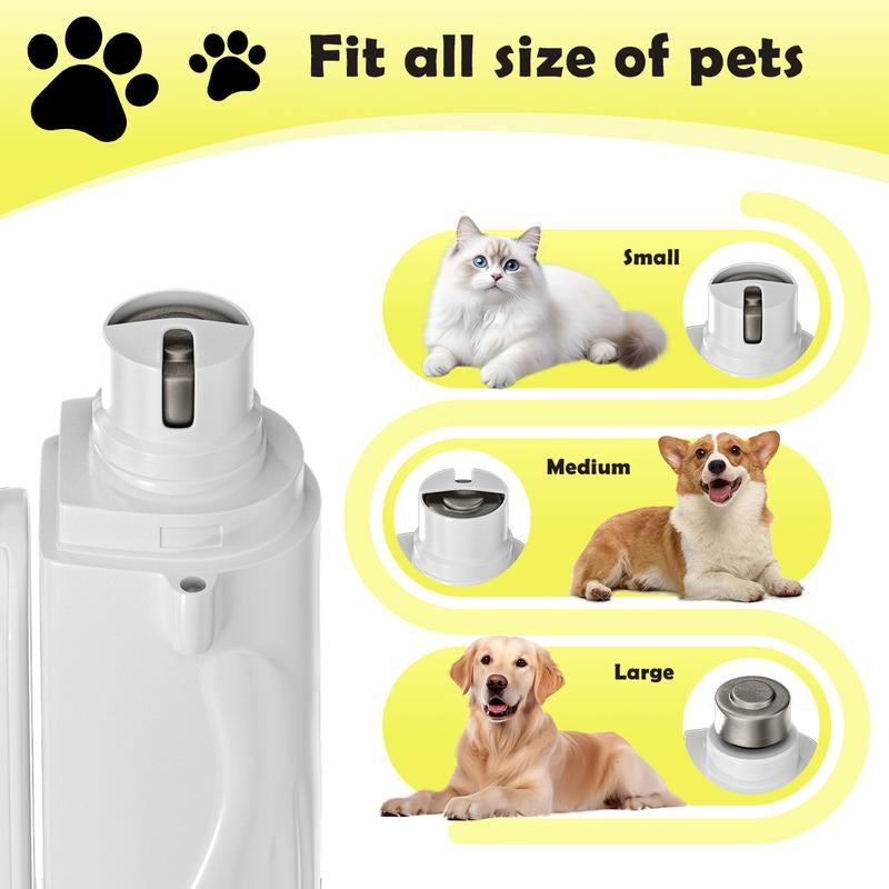 Meonlala 2-In-1 Pet Nail Clipper and Grinder with LED Light Ultra-Quiet Electric Trimmer Rechargeable for Dogs & Cats of All Sizes