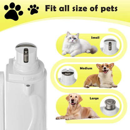 Meonlala 2-In-1 Pet Nail Clipper and Grinder with LED Light Ultra-Quiet Electric Trimmer Rechargeable for Dogs & Cats of All Sizes