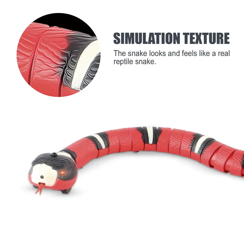 Pet Cat Toys Interactive Smart Sensing Snake Teasetoys Automatic Sensing Intelligent Obstacle Avoidance Indoor Play Cat Supplies