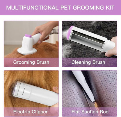 Holiday Haul - Geoorood Dog Grooming All-In-One Kit with Vacuum Brush 2.5L Large Pog, Stainless Steel Blades Lightweight Design 13Kpa Suction Force Portable Cleaning Set #Tiktokshopholidayhaul