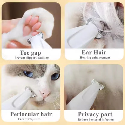 Pet Grooming Equipment Puppy Hairdressing Blades Cat Paw Electric Shaver Dog Trimmer Clipper Hair Cutting Tool with LED Light