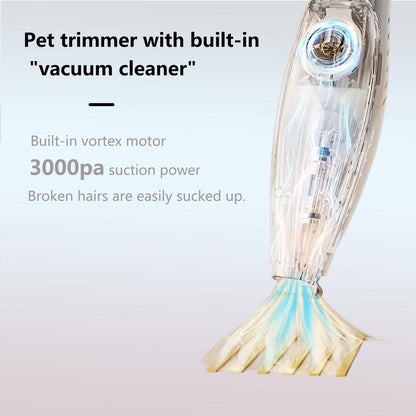 [Bb]Cordless Silent Dog Clipper with Shaving & Suction Functions, Rechargeable Pet Hair Trimmer Kit, Pet Paw Trimmer, Small Grooming Scissors for Dogs and Cats, Pet Grooming Tools, Low-Noise Pet Hair Clipper