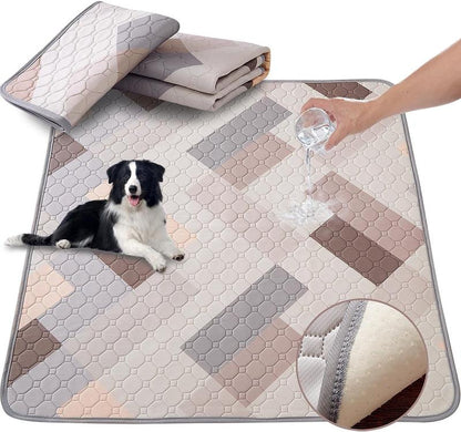 Washable Puppy Pads for Dog, 2 Packs 34"X36" / 18"X23" Small Pet Playpen Rugs and Mats Washable Litter Mats Easy Clean for Cats Rabbits Guniea Pigs Geometry Washable Reusable Dog Pee Pads Pet Training Pads Non Slip Mat Rug Highly Absorbent Flower