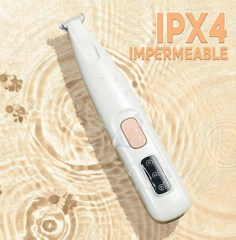 Pet Trimmer for Dogs and Cats Waterproof Shaver with LED Light 18Mm Widen Blade Multifunctional Clippers for Paws Eyes Ears Face Rump USB Rechargeable Grooming Accessories